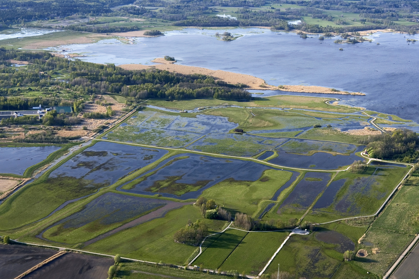 View of the area Oset and part of Rynningeviken.