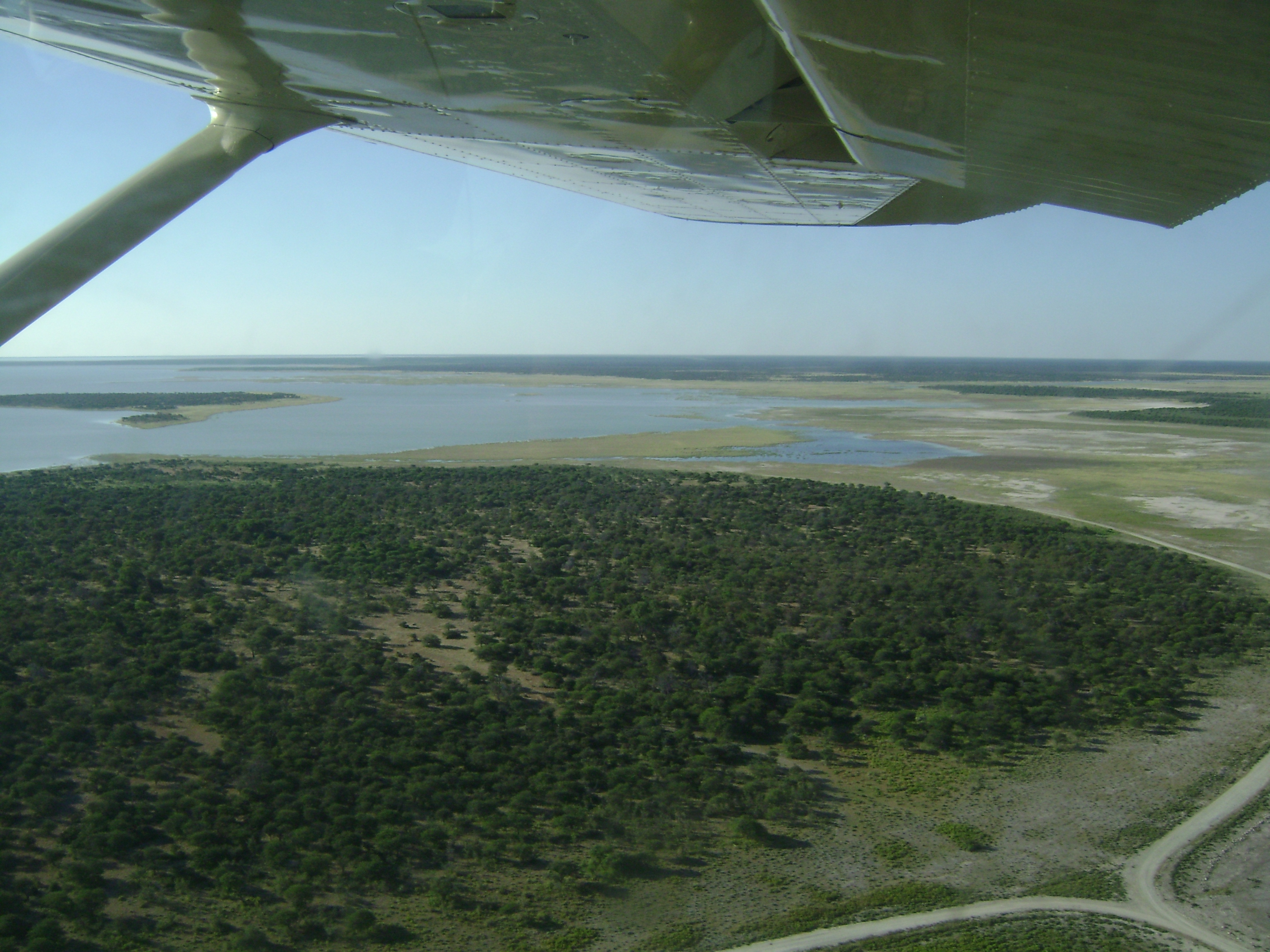 View of the eastern edge of Etosha Pan near Namutoni.