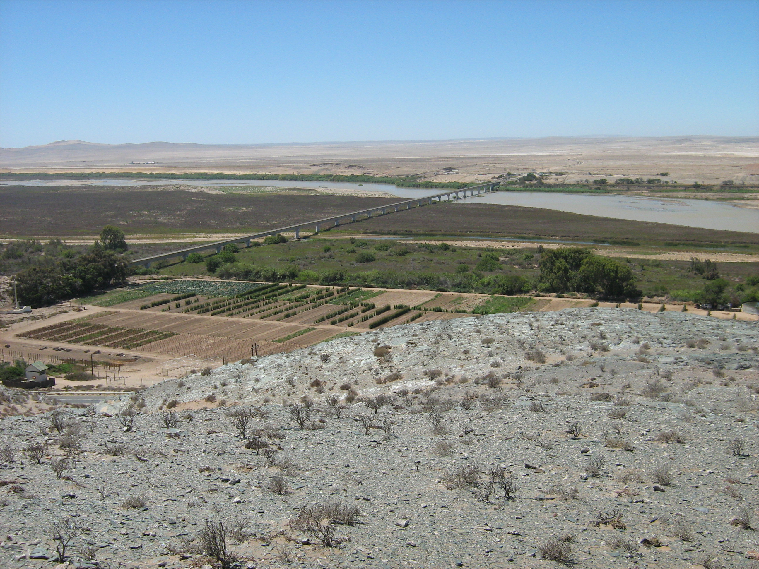 View of the Oppenheimer bridge from Swartkop.