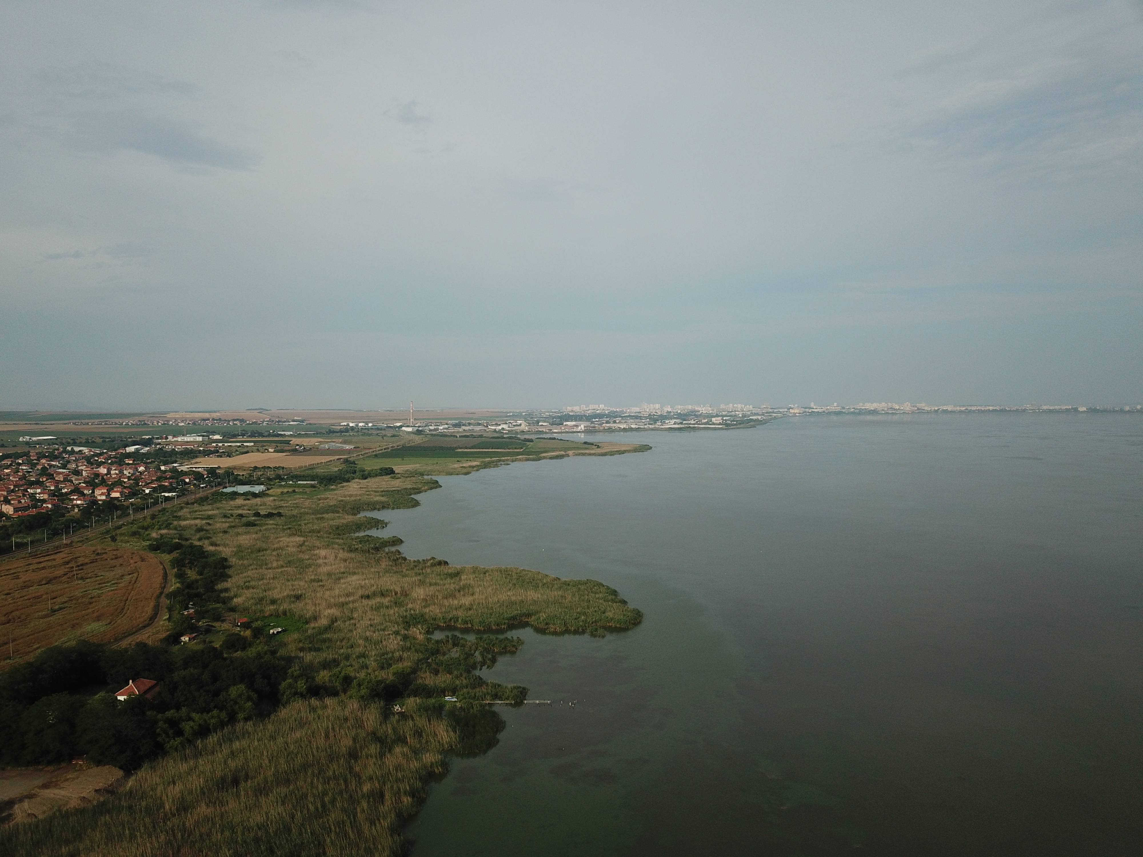 Vaya lake at the background of Burgas town 