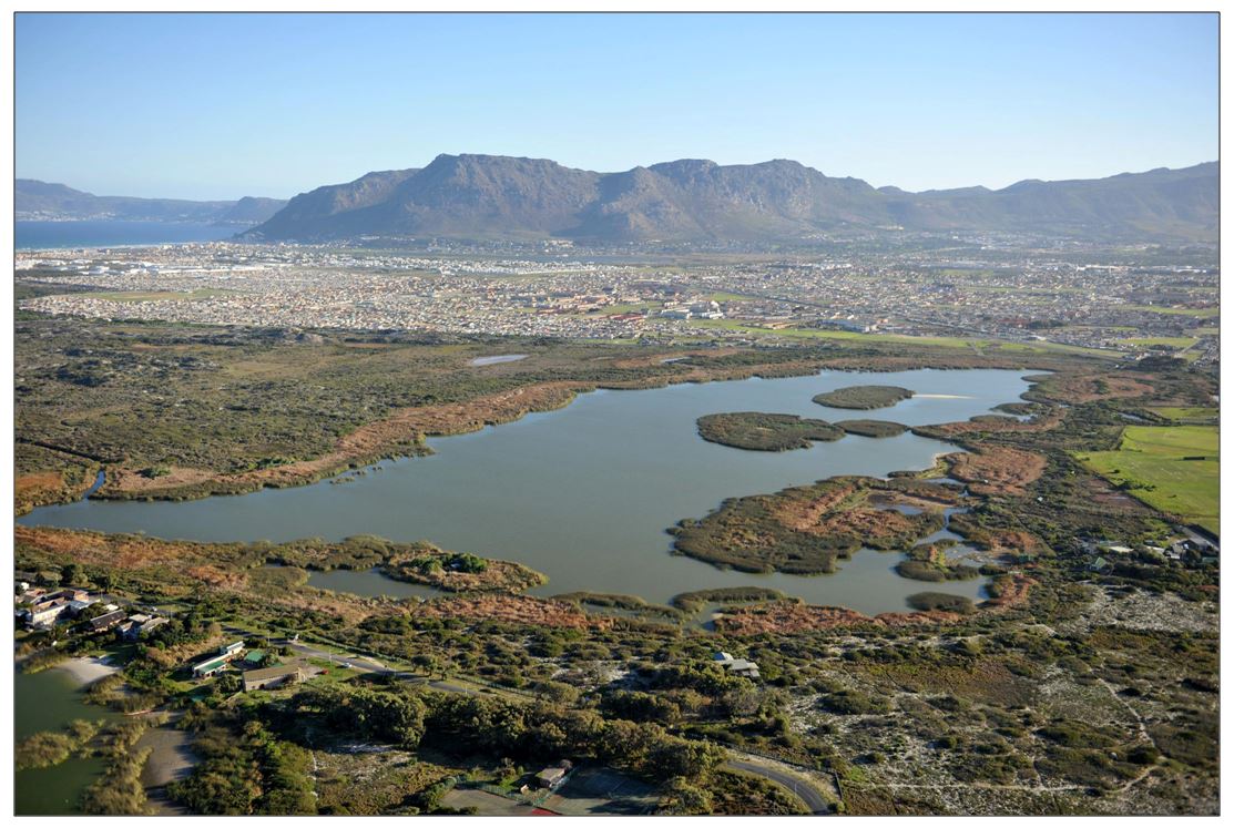 Rondevlei (looking westwards from Zeekoevlei towards Muizenberg Peak and Silvermine)