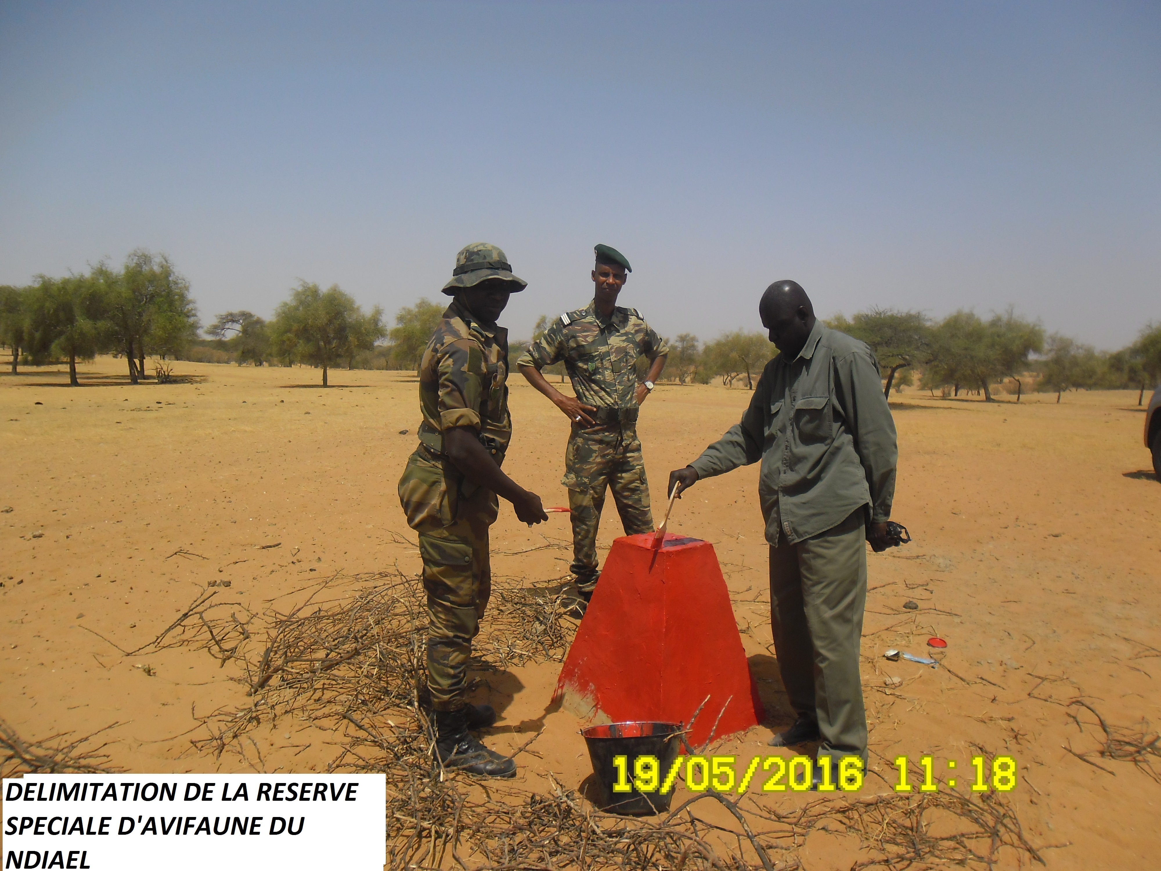 Délimitation de la réserve spéciale d'avifaune du Ndiaël